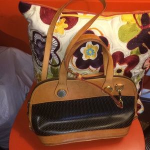 Dooney and Bourke two tone leather handbag
